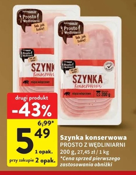 Szynka konserwowa Prosto z wędliniarni promocja