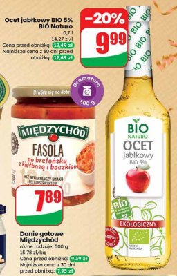 Ocet jabłkowy BIO 5% BIO Naturo promocja w Dino