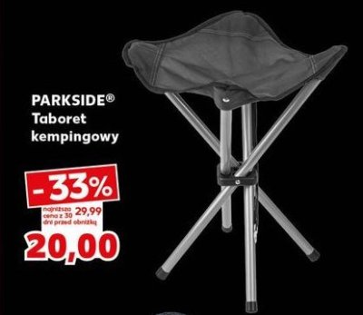 Taboret kempingowy 34 x 34 x 46 cm Parkside promocja