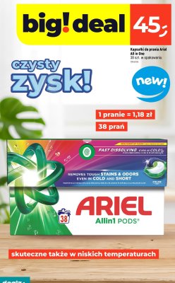 Kapsułki do prania Ariel All in One promocja w Dealz