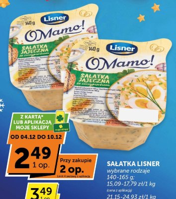 Sałatka Lisner Mamo! Jajeczna ze szczypiorkiem promocja w Euro Sklep