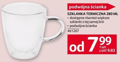 Szklanka termiczna 280 ml podwójna ścianka promocja w Selgros