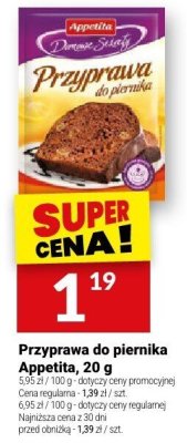 Przyprawa do piernika Appetita, 20 g promocja w Twój Market