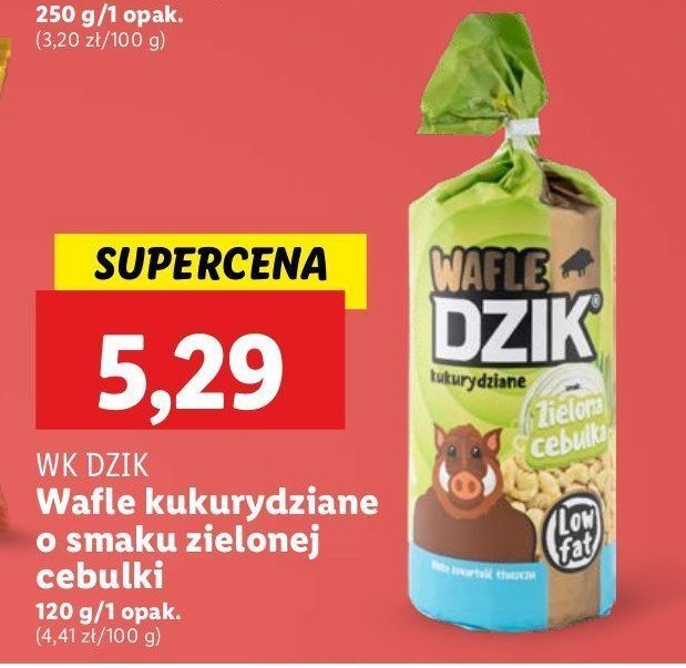 Wafle kukurydziane zielona cebulka Dzik promocja