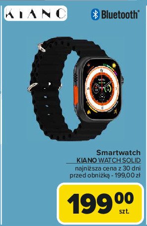 Smartwatch solid Kiano promocja w Carrefour