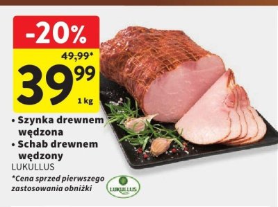 Schab drewnem wędzony Lukullus promocja w Intermarche