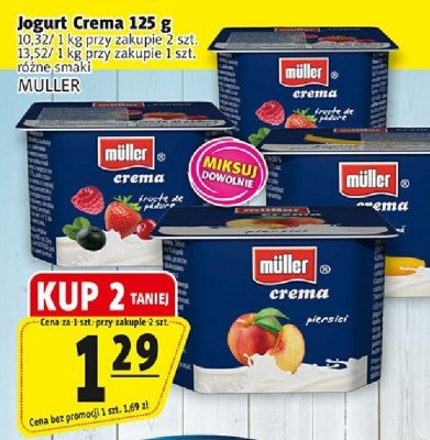 Jogurt Crema MÜLLER różne smaki 125 g promocja w Prim Market