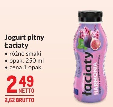 Jogurt pitny Łaciaty promocja w Makro