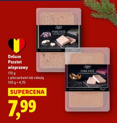 Pasztet wieprzowy Deluxe z pieczarkami lub cebulą promocja w Lidl