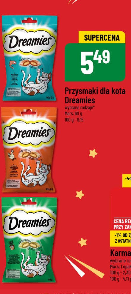 Przysmak dla kota z łososiem Dreamies promocja w POLOmarket