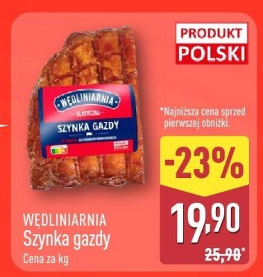 Szynka WĘDLINIARNIA Szynka gazdy promocja w Aldi