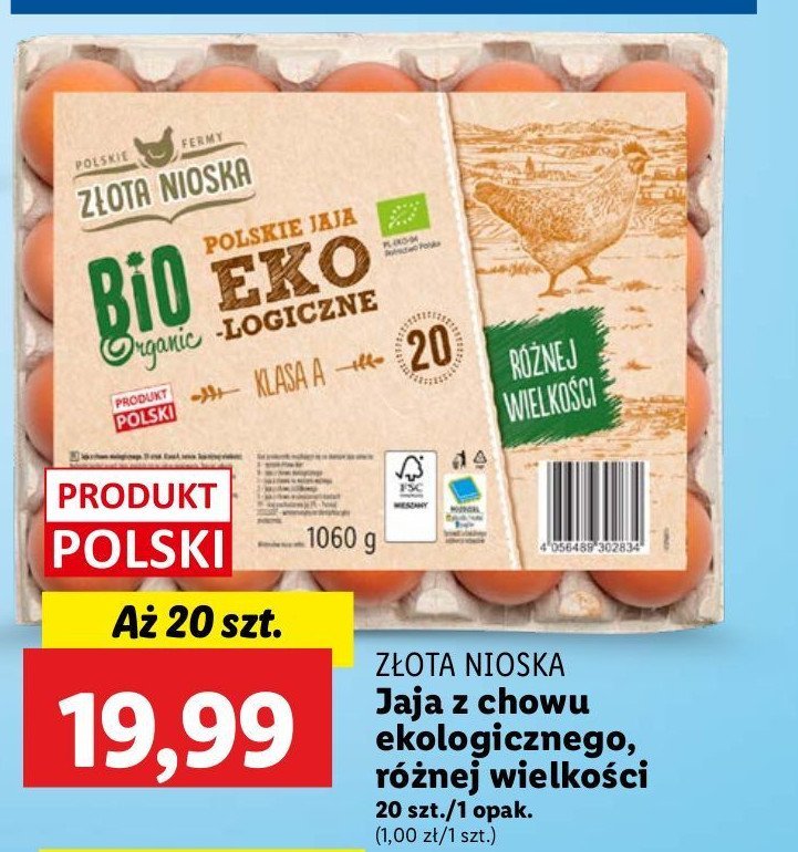 Jaja kl. a Złota nioska promocja w Lidl