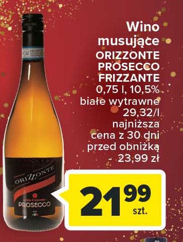 Wino Orizzonte prosecco frizzante promocja