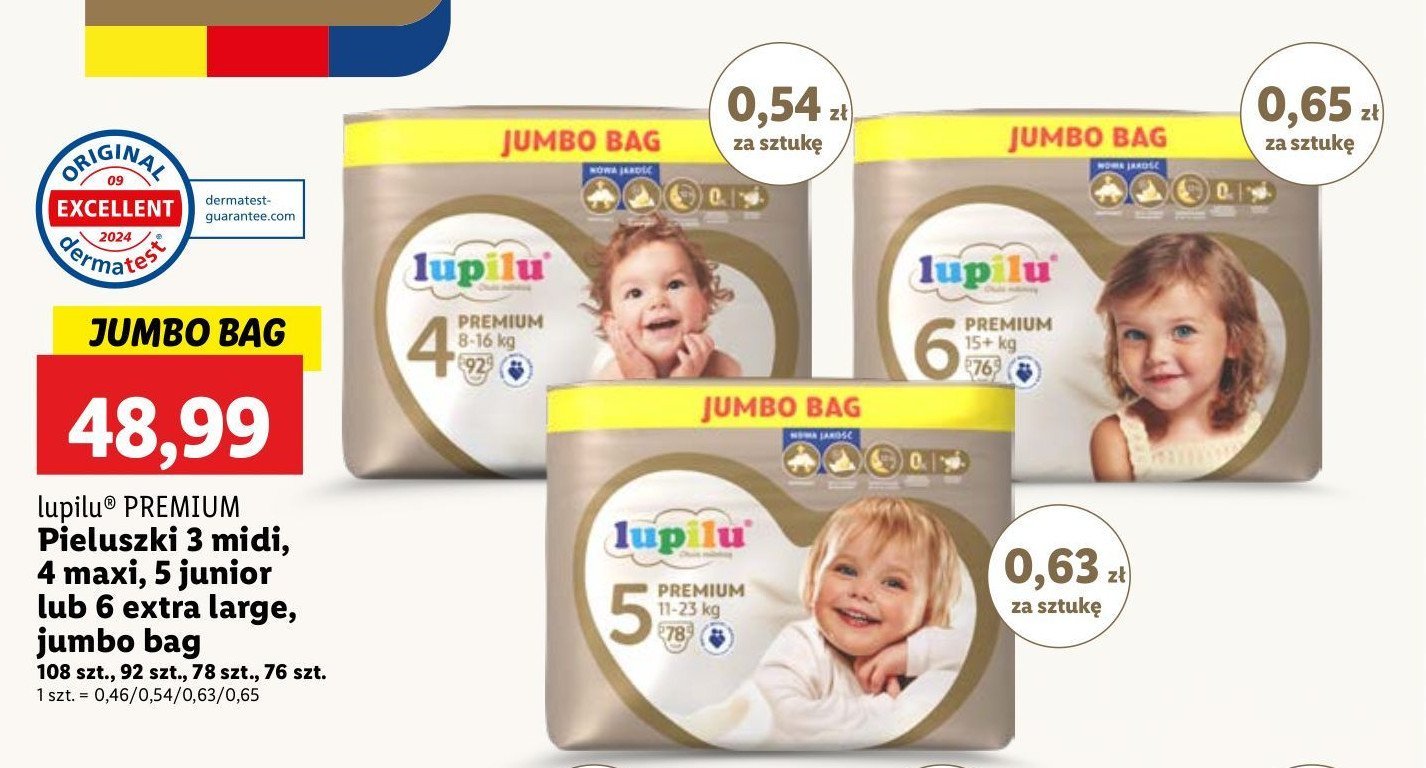 Pieluchy junior 5 Lupilu premium promocja