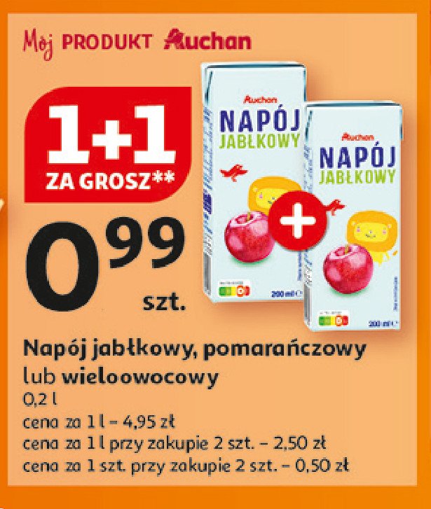 Napój wieloowocowy Auchan promocja