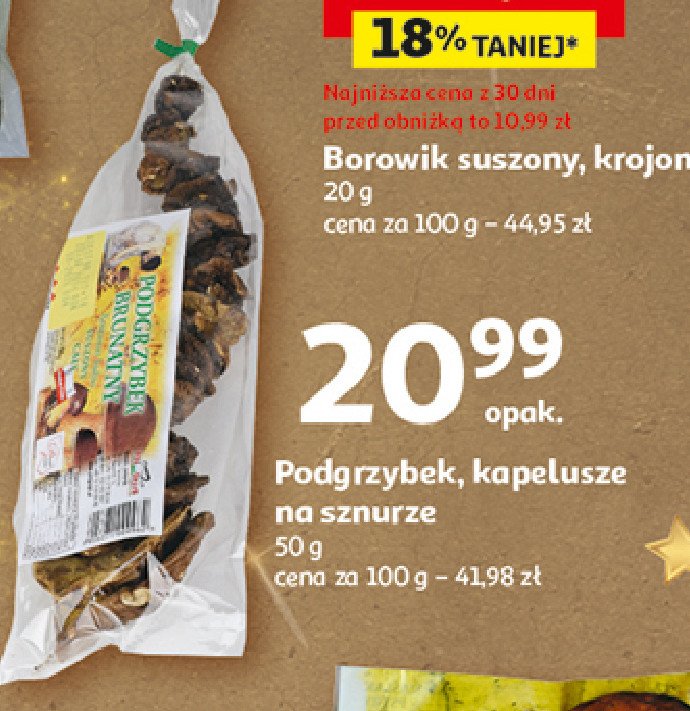 Podgrzybki kapelusze promocja w Auchan