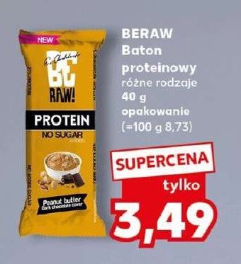 Baton protein peanut butter bez cukru Be raw! promocja