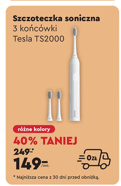 Szczoteczka soniczna smart ts200 biała TESLA promocja
