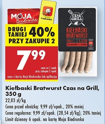 Kiełbaski bratwurst Czas na grill promocja