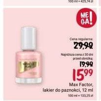 Lakier do paznokci MAX FACTOR MIRACLE PURE promocja