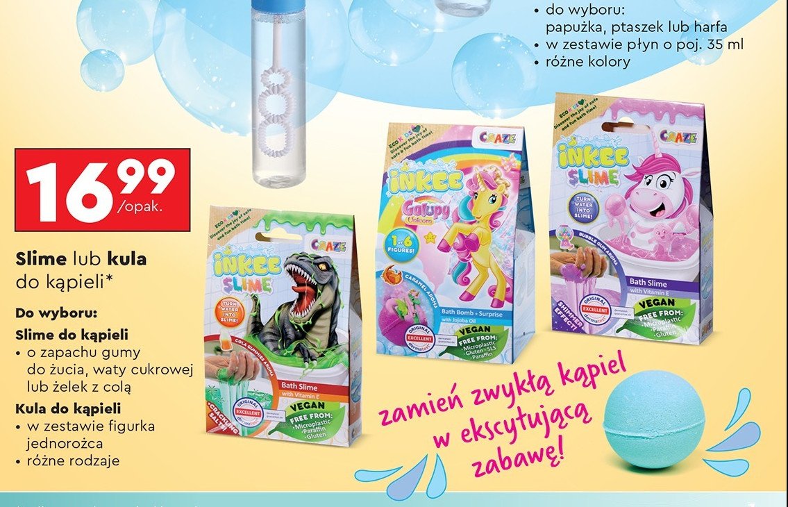 Slime do kapieli o zapachu gumy do żucia Craze promocja w Biedronka