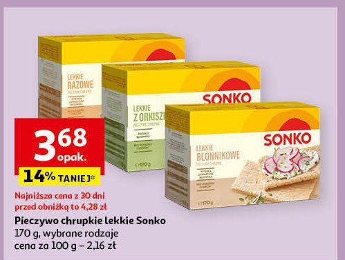 Pieczywo lekkie orkiszowe Sonko promocja