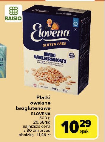 Płatki owsiane bezglutenowe Elovena promocja