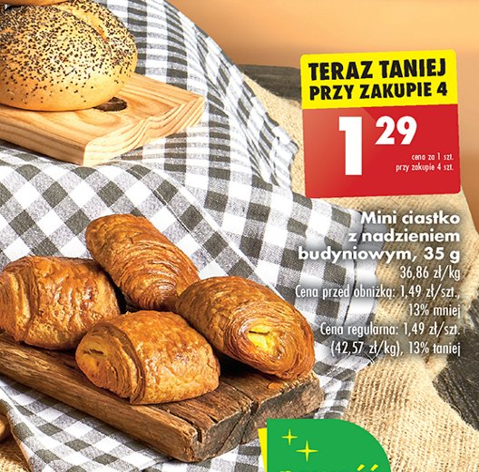 Mini ciastko z nadzieniem budyniowym promocja w Biedronka