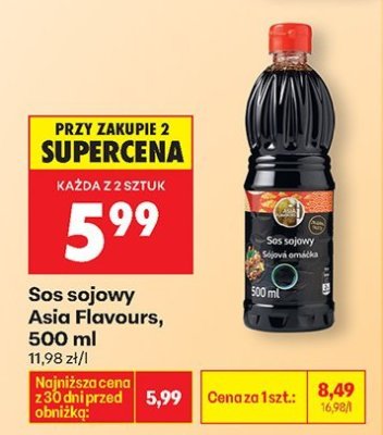 Sos sojowy Asia Flavours, 500 ml promocja w Biedronka