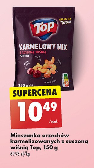 Mieszanka orzechów karmelizowanych z suszoną wiśnią Top promocja