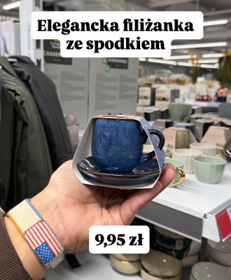 Elegancka filiżanka ze spodkiem promocja w Action