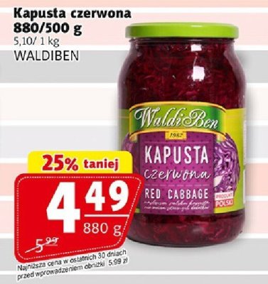 Kapusta czerwona WALDIBEN promocja w Prim Market
