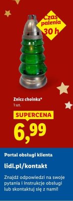 Znicz choinka Lidl promocja w Lidl