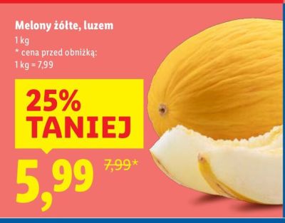 Melony żółte, luzem promocja w Lidl