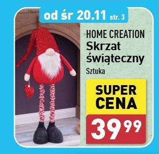 Skrzat świąteczny Home creation promocja w Aldi