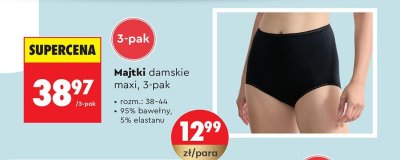 Majtki damskie maxi, 3-pak promocja w Biedronka