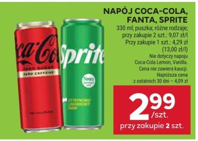 Napój promocja w Stokrotka