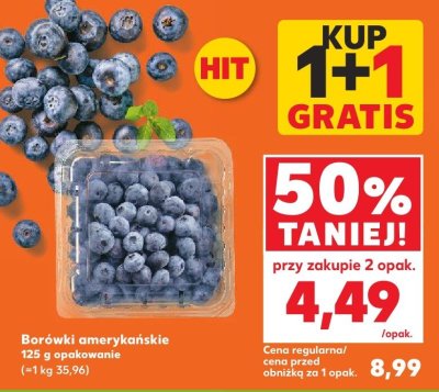 Borówki amerykańskie 125 g opakowanie promocja w Kaufland