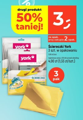 Ściereczki York 3 szt. w opakowaniu promocja w Dealz