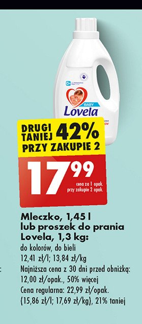 Mleczko do prania do bieli Lovela baby promocja