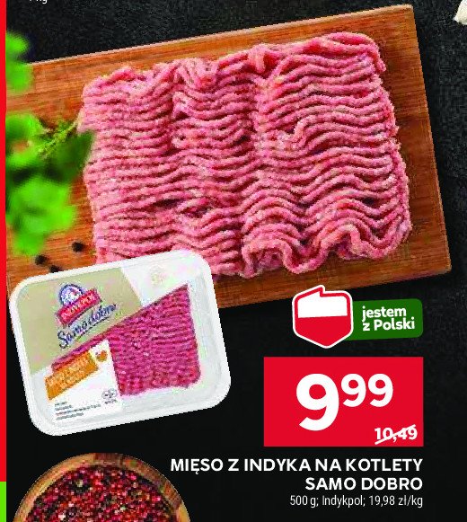 Mięso mielone z indyka na kotlety Indykpol samo dobro promocja