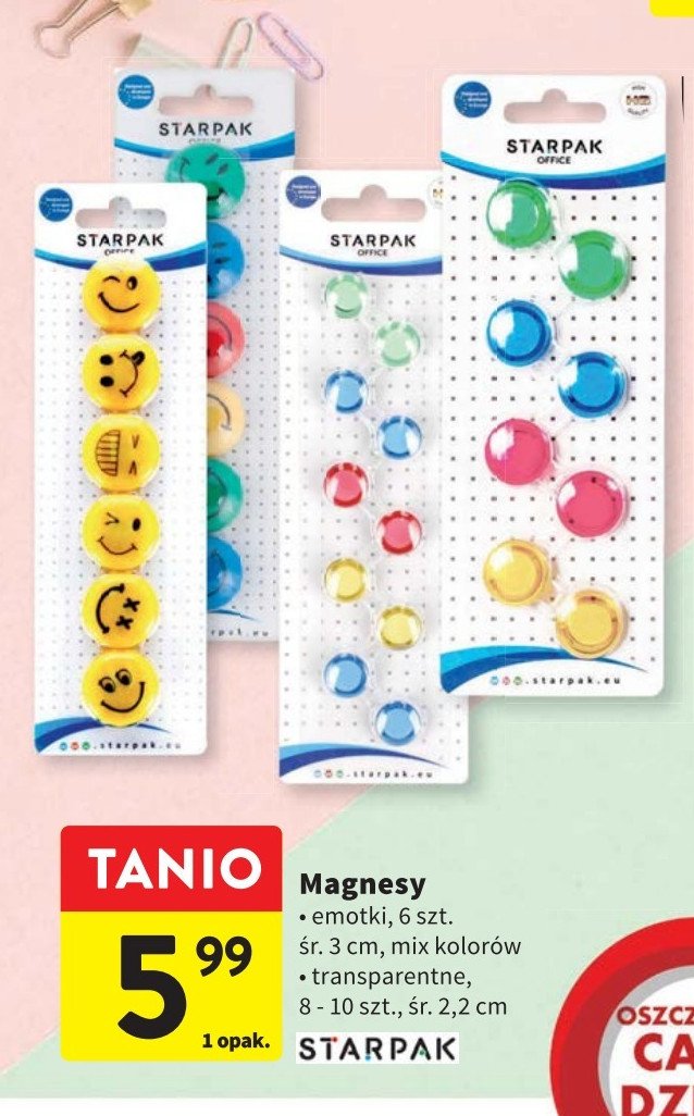 Magnes transparentne Starpak promocja