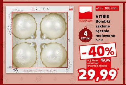 Bombki szklane śr 100 mm Vitbis promocja