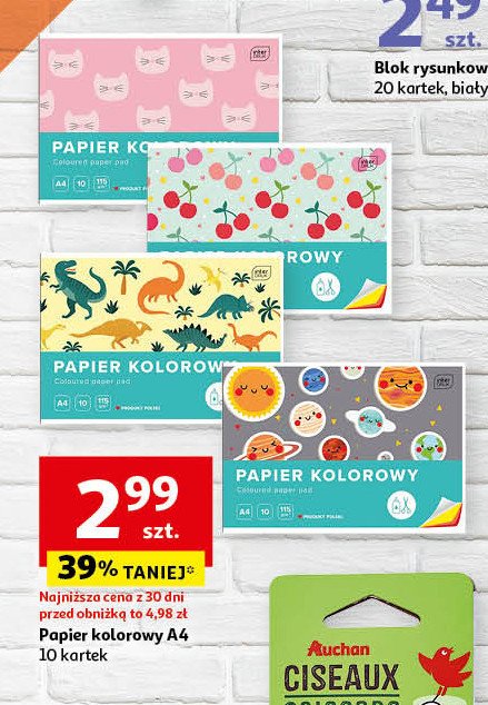 Papier kolorowy a4/10 k. Interduk promocja