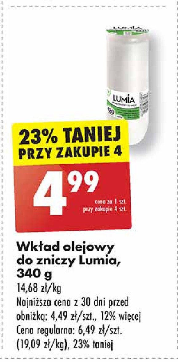 Wkład olejowy do zniczy 340 g 120 h Lumia promocja