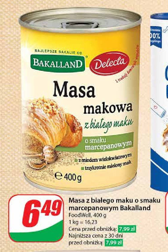 Masa makowa z białego maku marcepanowa Bakalland promocja