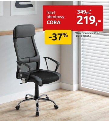 Fotel obrotowy CORA promocja w Black Red White
