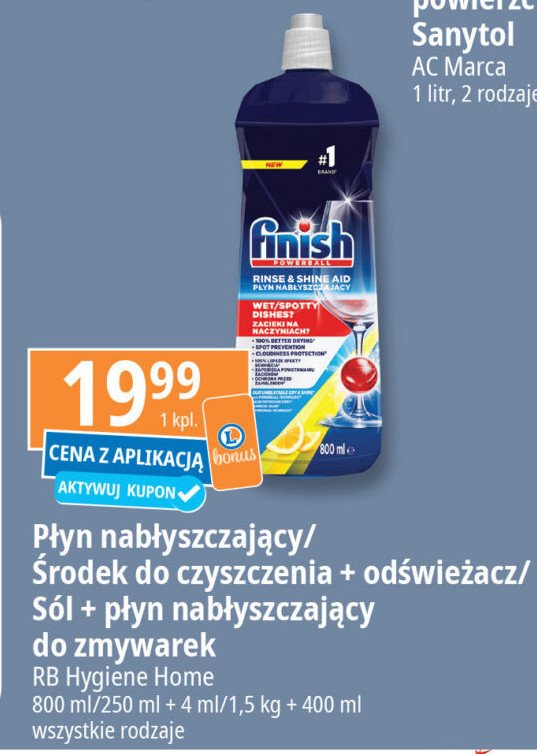 Płyn do czyszczenia + odświeżacz Finish dual action promocja