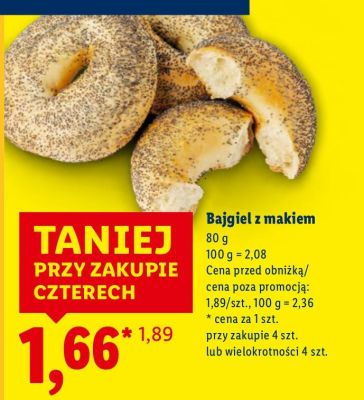 Bajgiel z makiem promocja w Lidl