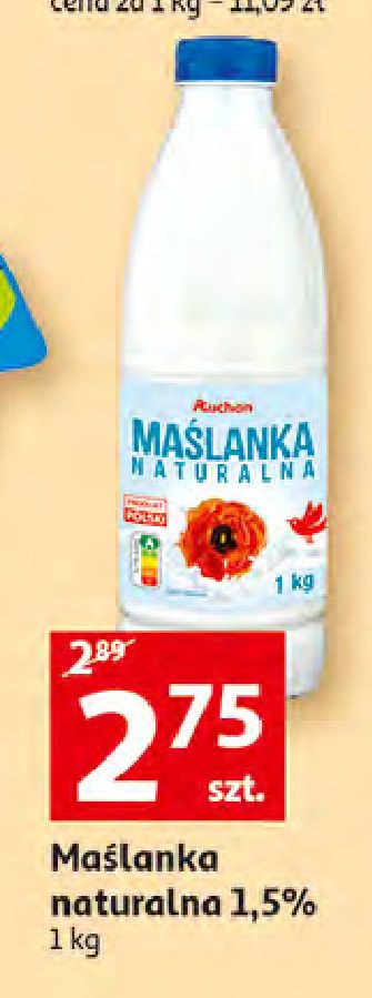 Maslanka naturalna Auchan różnorodne (logo czerwone) promocja